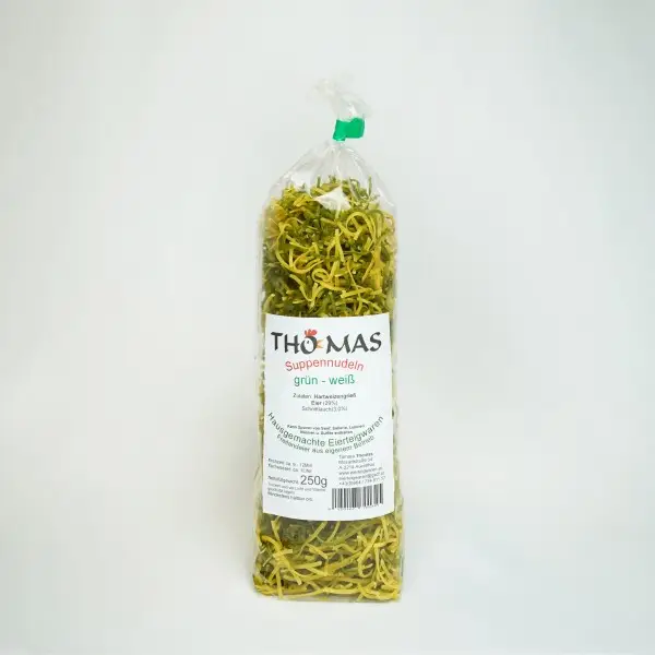 Suppennudeln Grün Weiß
