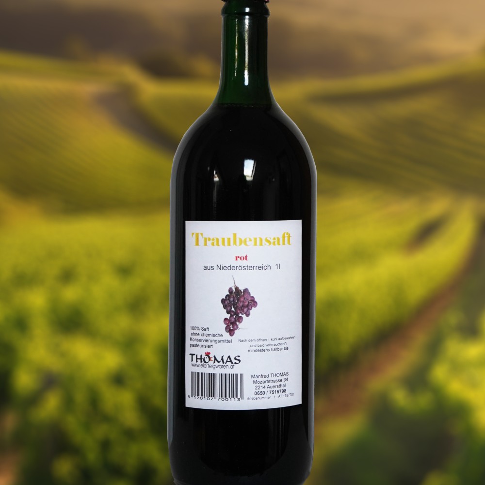1l Traubensaft rot